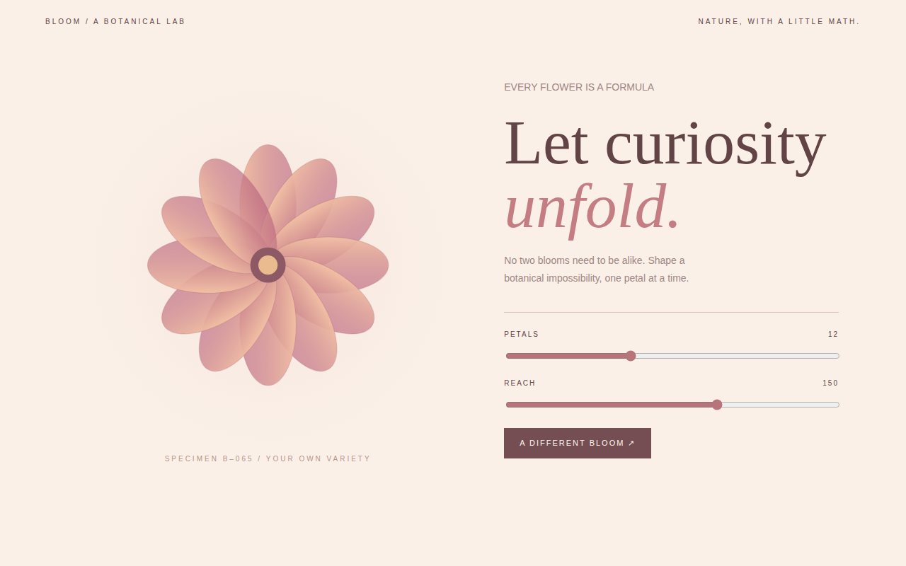 Bloom / Botanical Geometry — screenshot