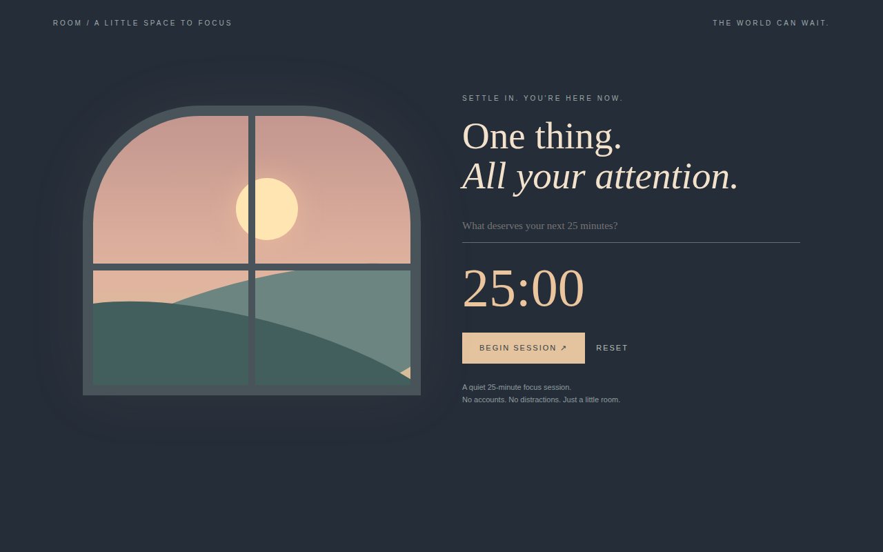 Room / One Thing at a Time — screenshot