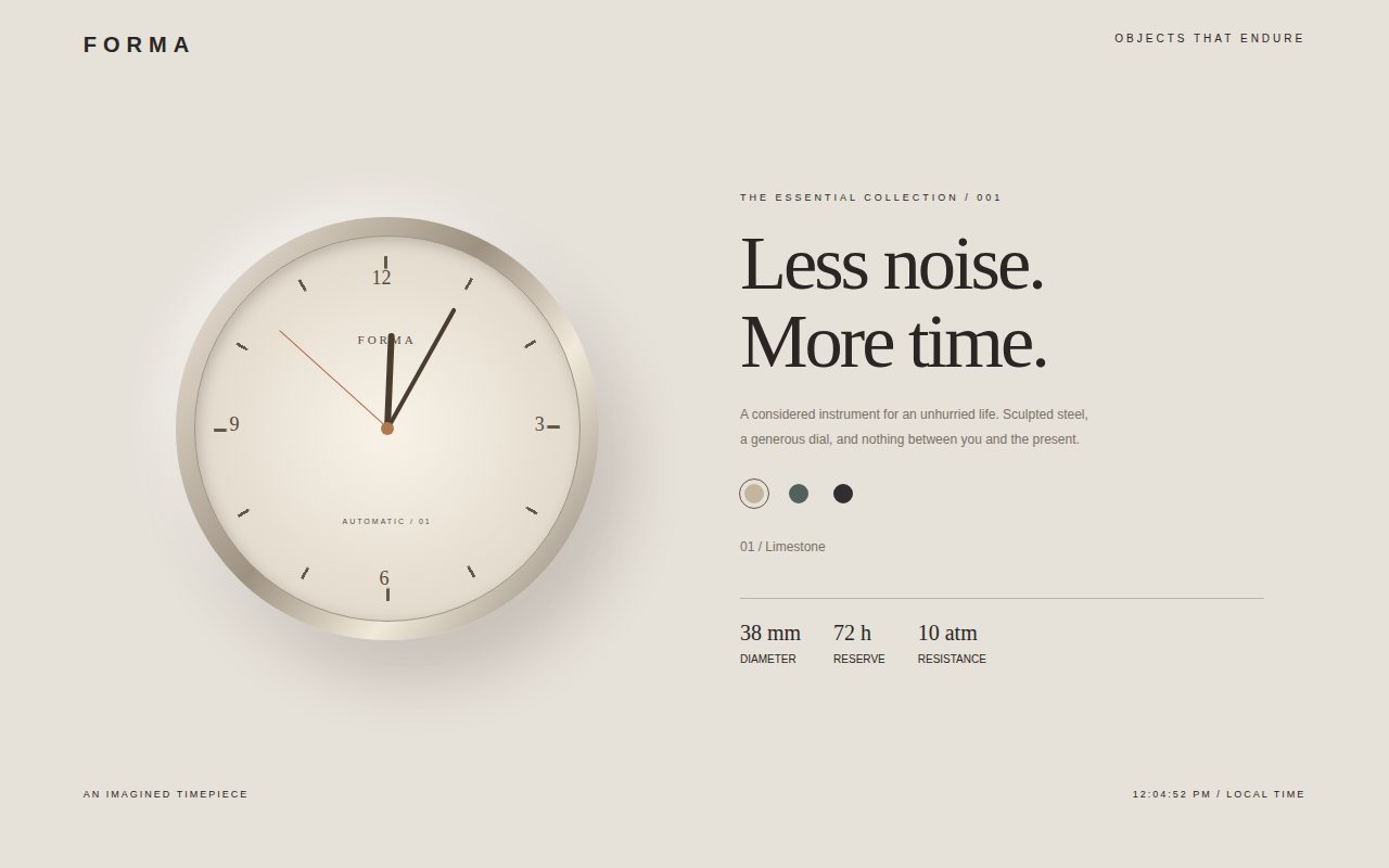 Forma — The hour object — screenshot