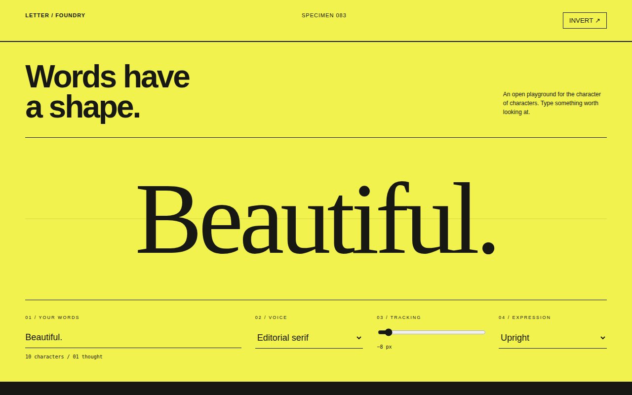 Letter Foundry — Type in motion — screenshot
