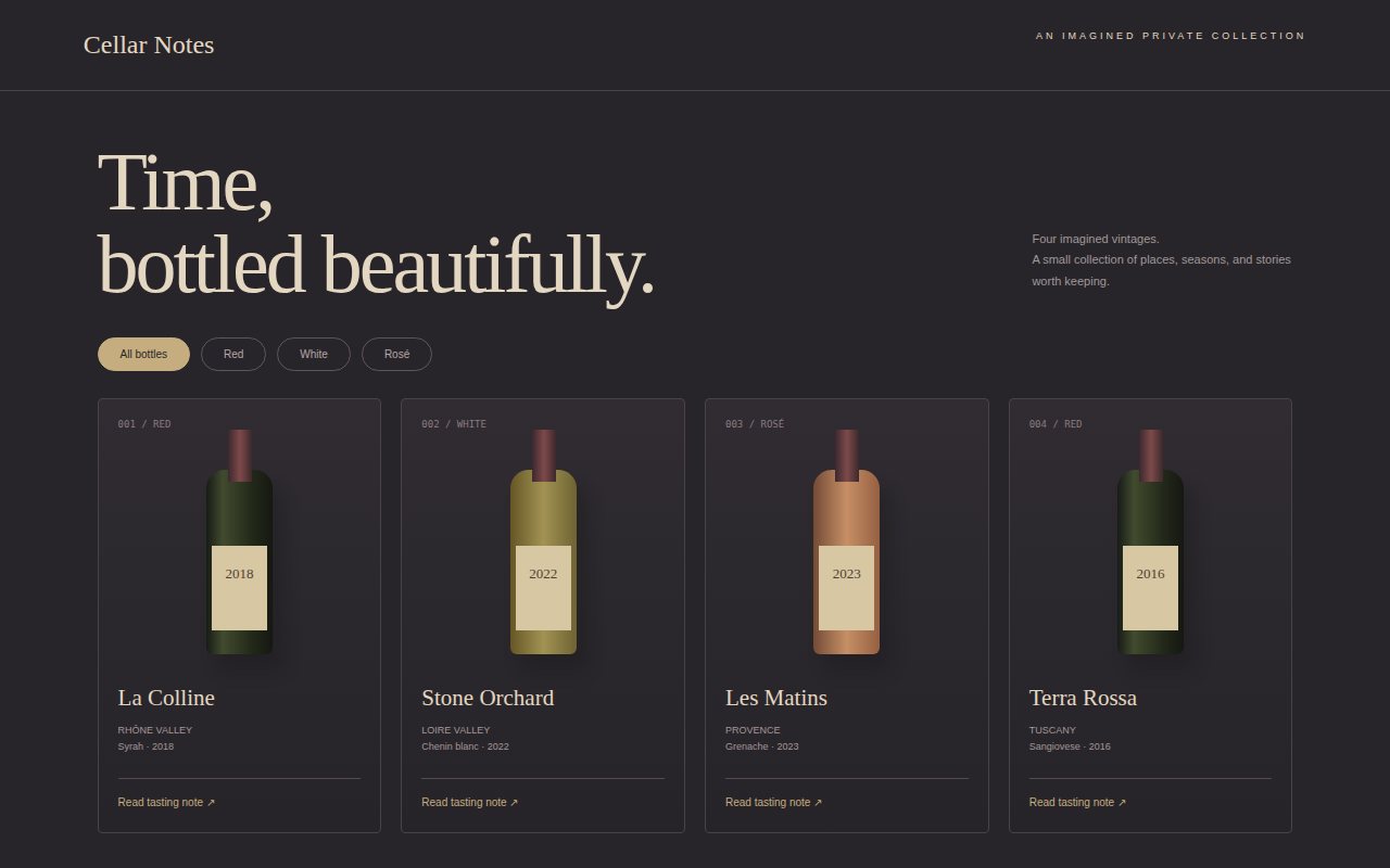 Cellar Notes — screenshot