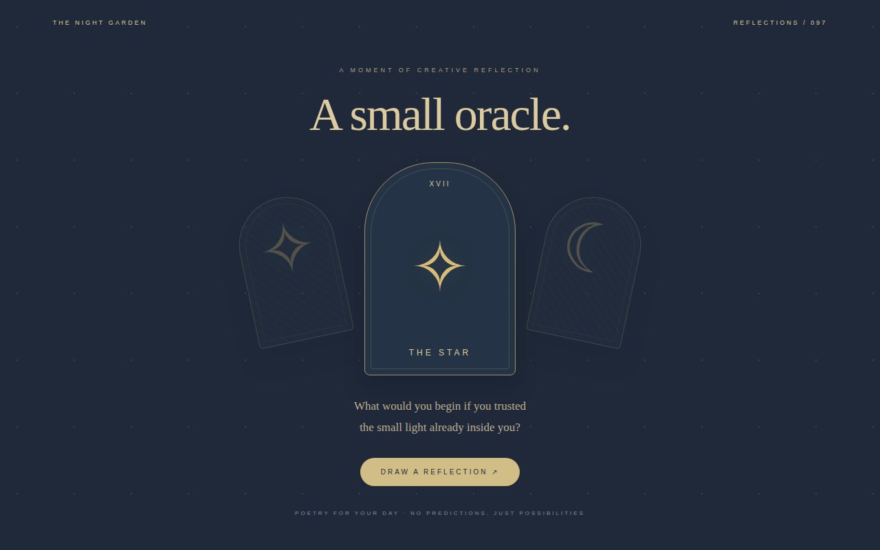 A Small Oracle — screenshot