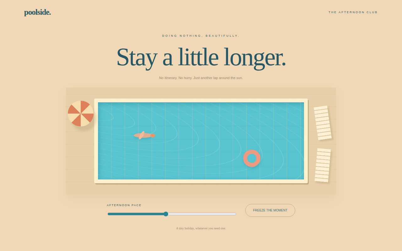 Poolside — A little longer — screenshot