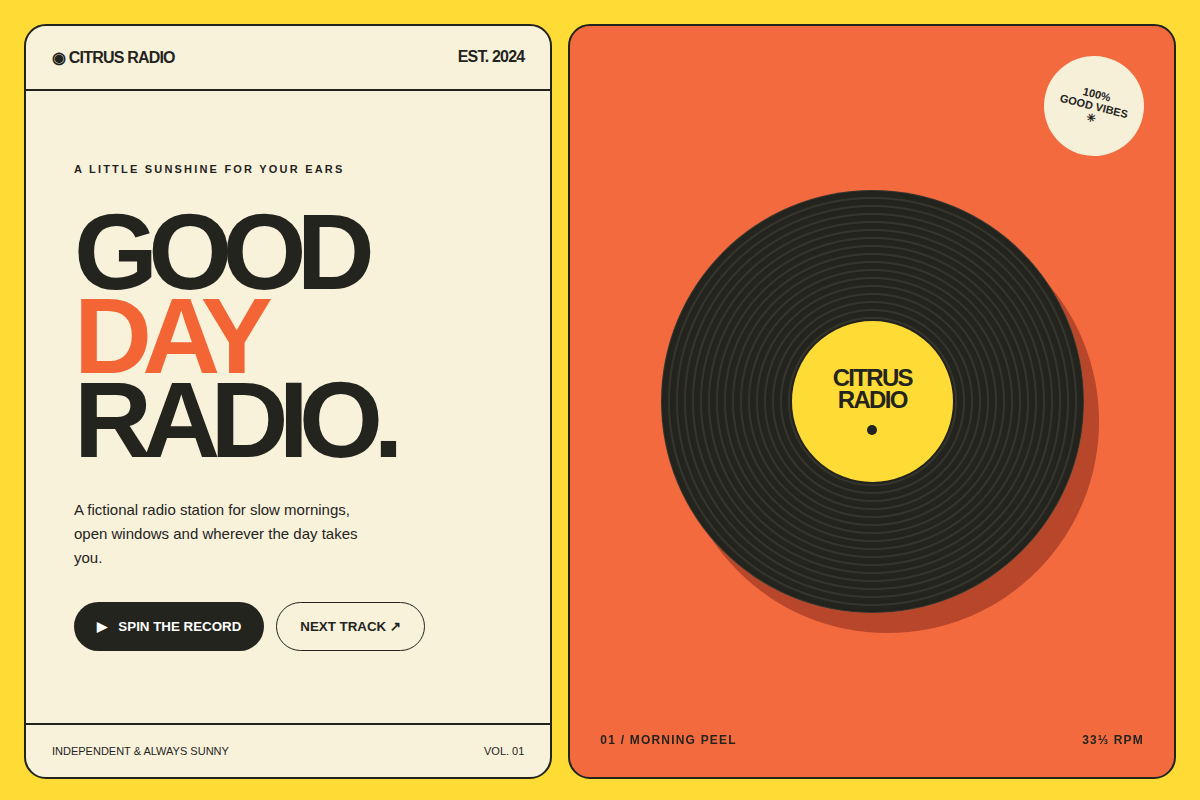 Screenshot of Citrus Radio