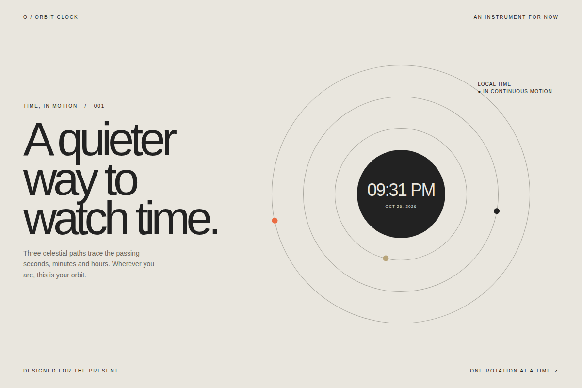 Screenshot of Orbit Clock