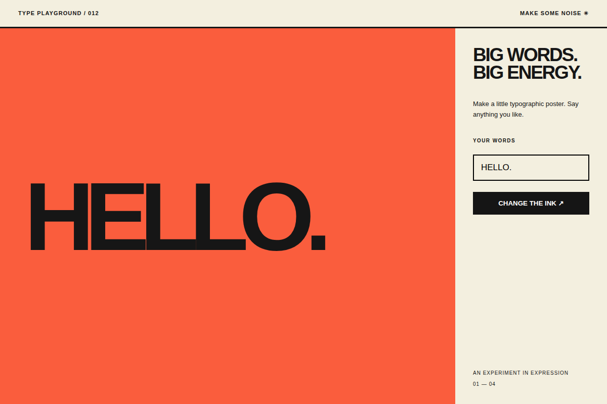 Screenshot of Type Playground