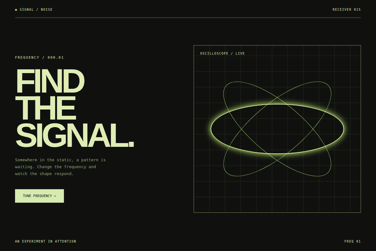Screenshot of Signal / Noise