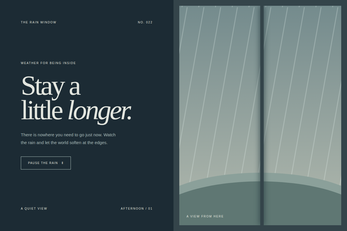 Screenshot of Rain Window