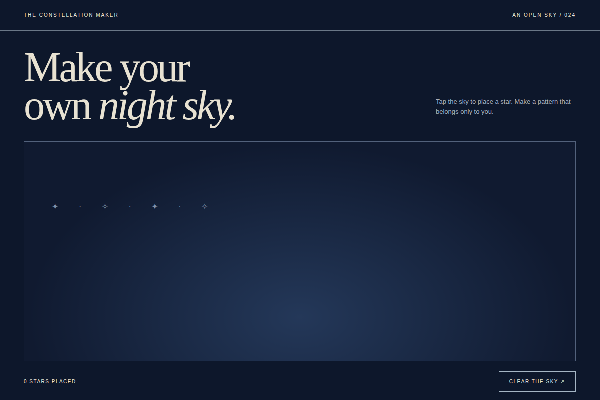 Screenshot of Constellation Maker