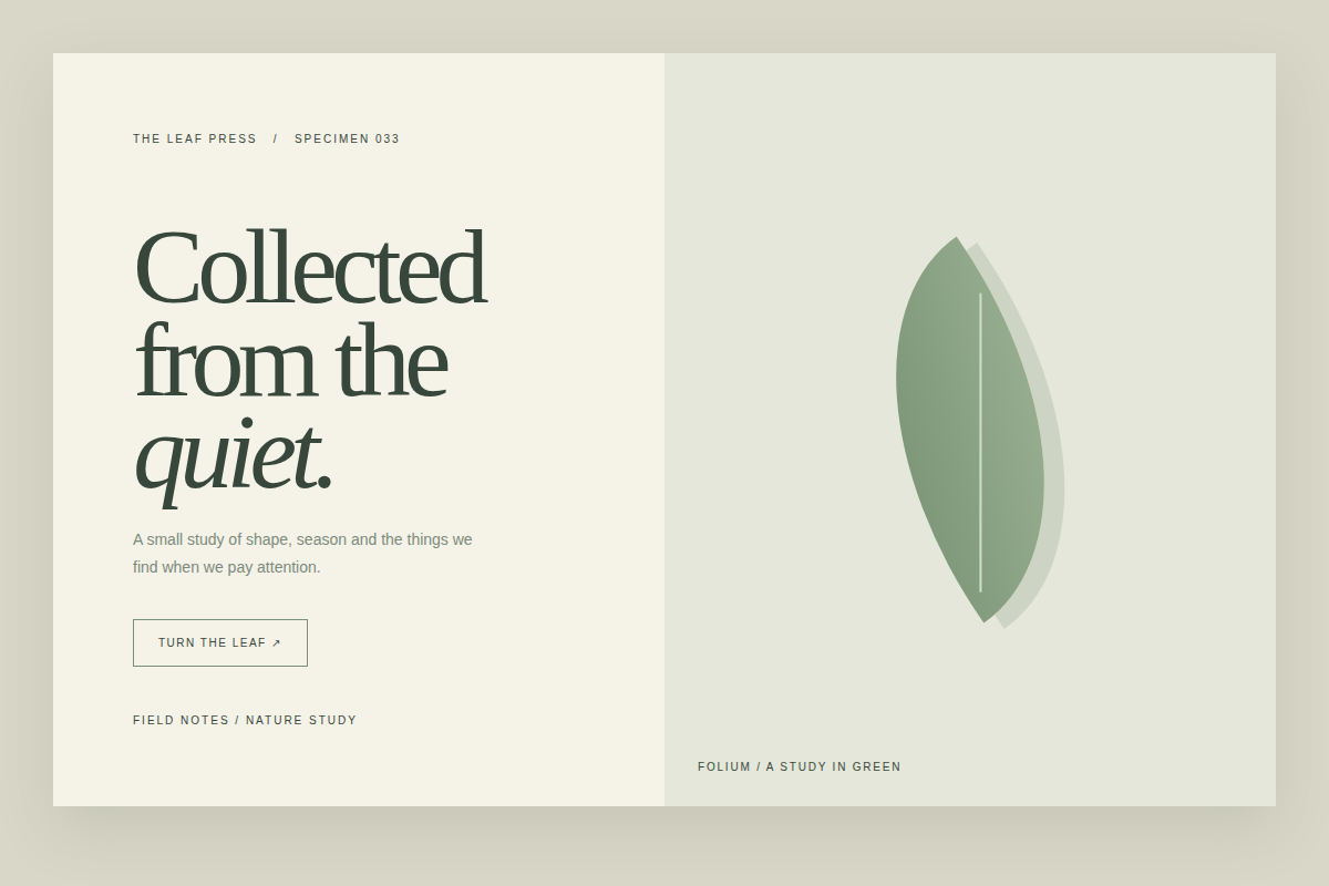 Screenshot of Leaf Press