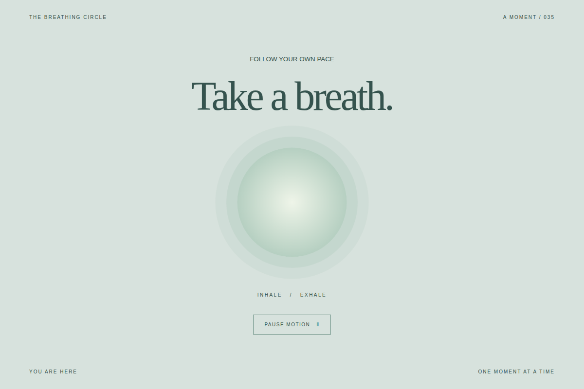 Screenshot of Breathing Circle