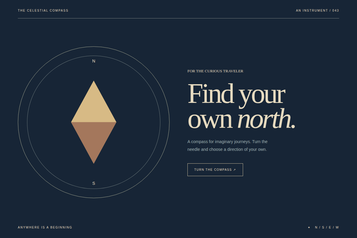 Screenshot of Celestial Compass