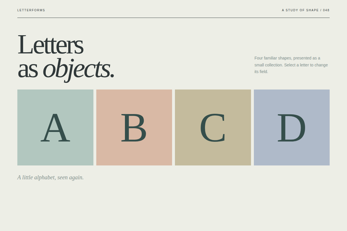 Screenshot of Letterforms