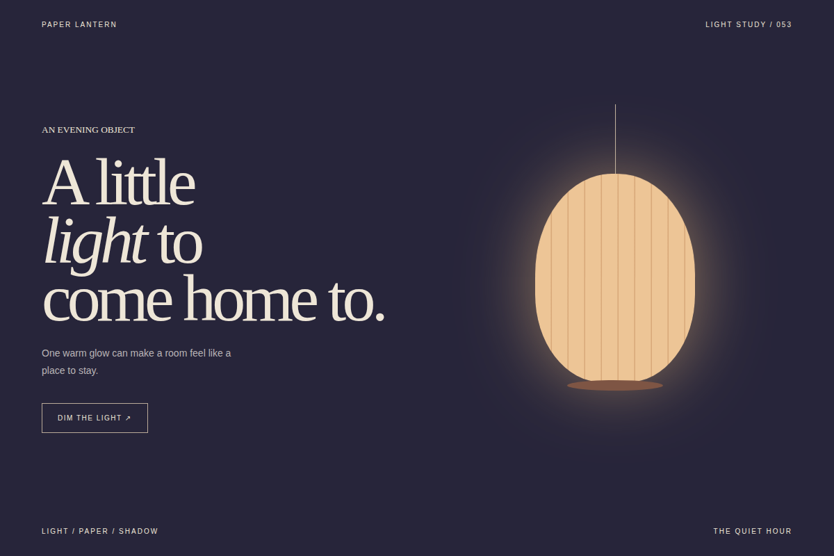 Screenshot of Paper Lantern