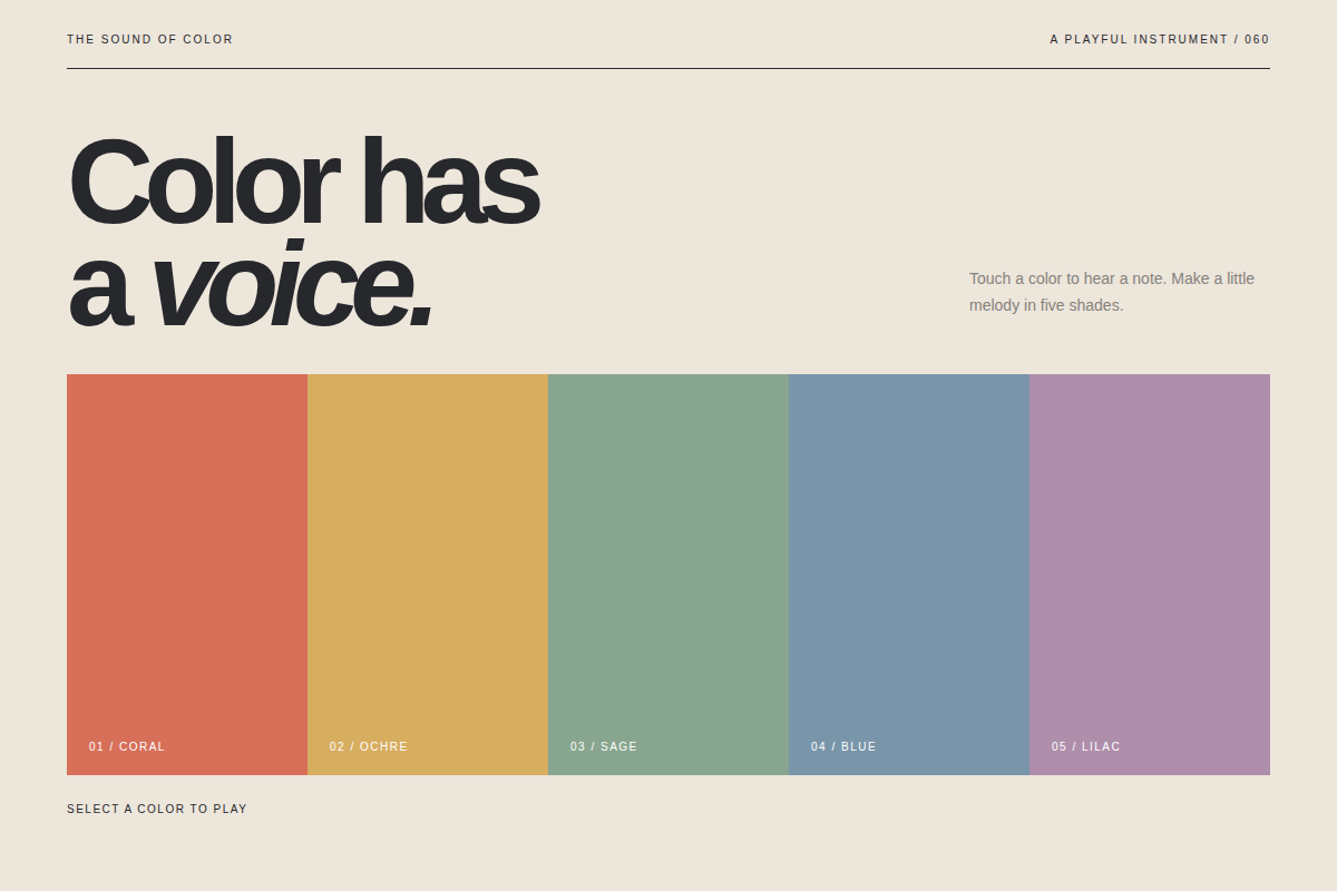 Screenshot of Sound of Color