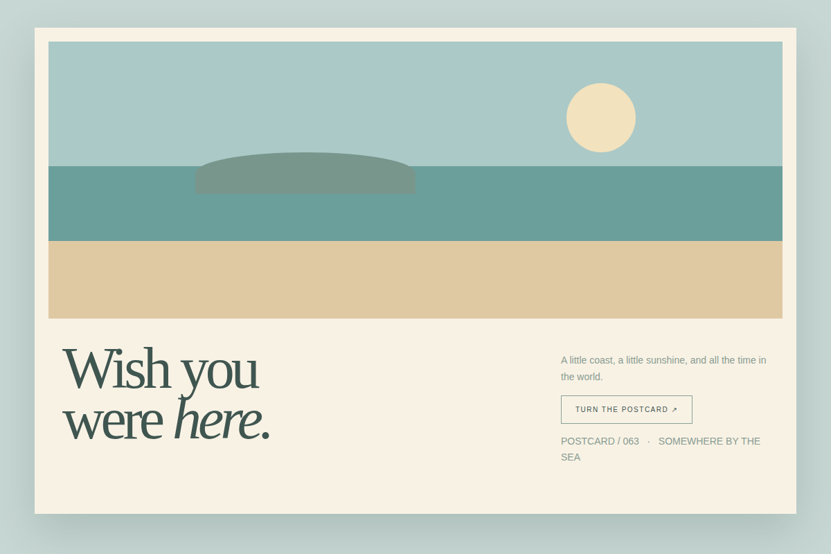 Screenshot of Postcard Coast