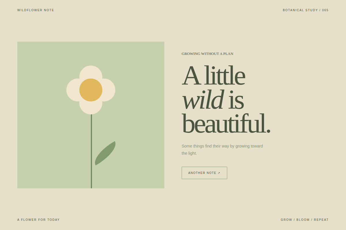 Screenshot of Wildflower Note