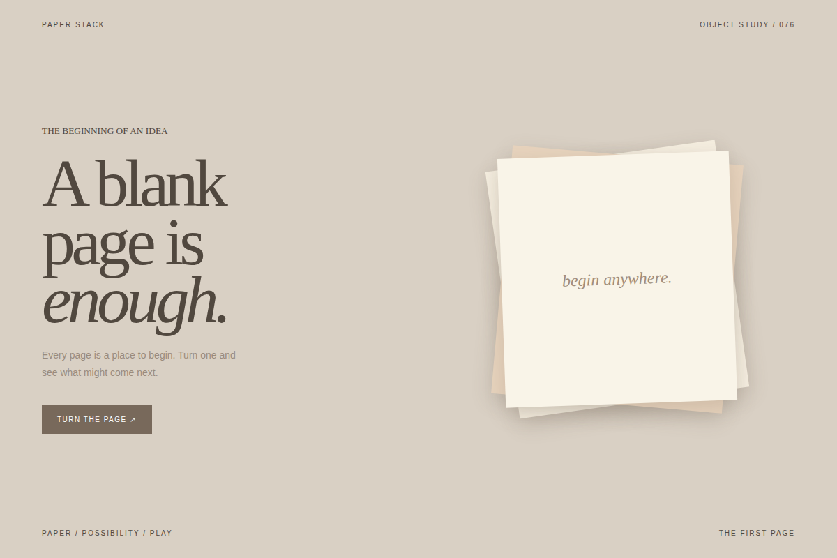 Screenshot of Paper Stack