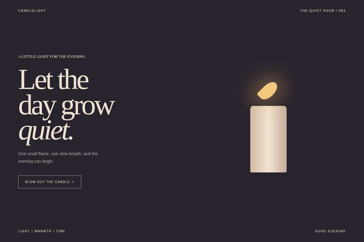 Screenshot of Candlelight