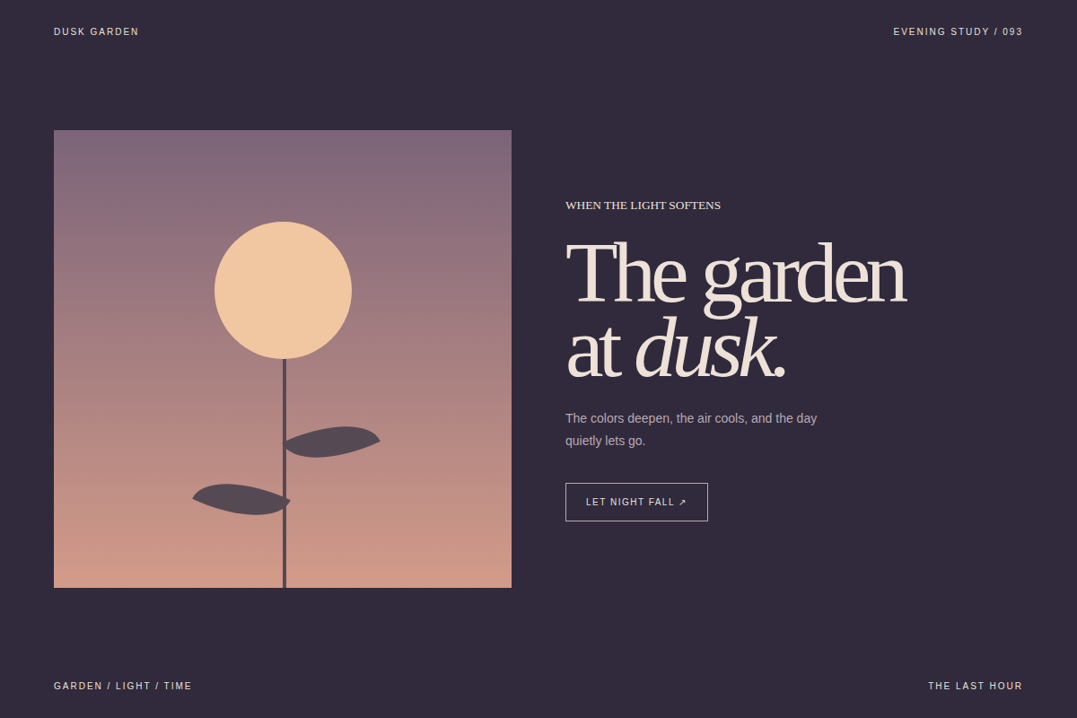 Screenshot of Dusk Garden
