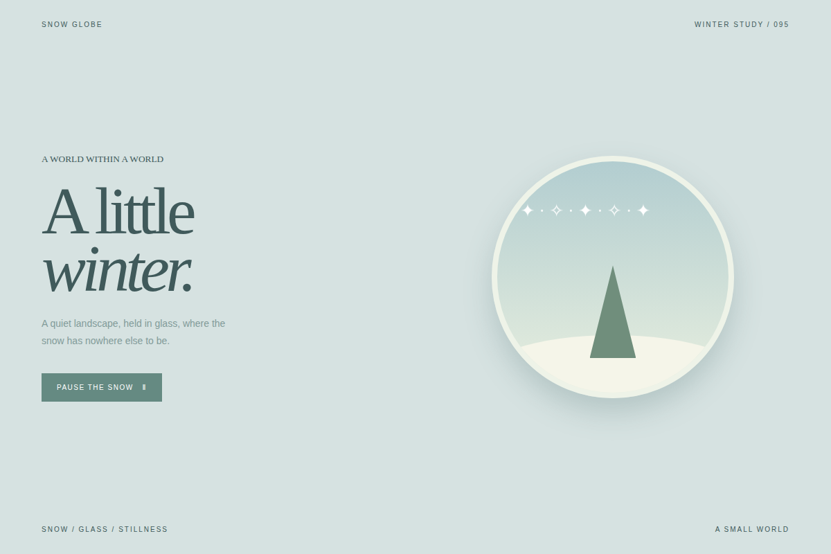 Screenshot of Snow Globe