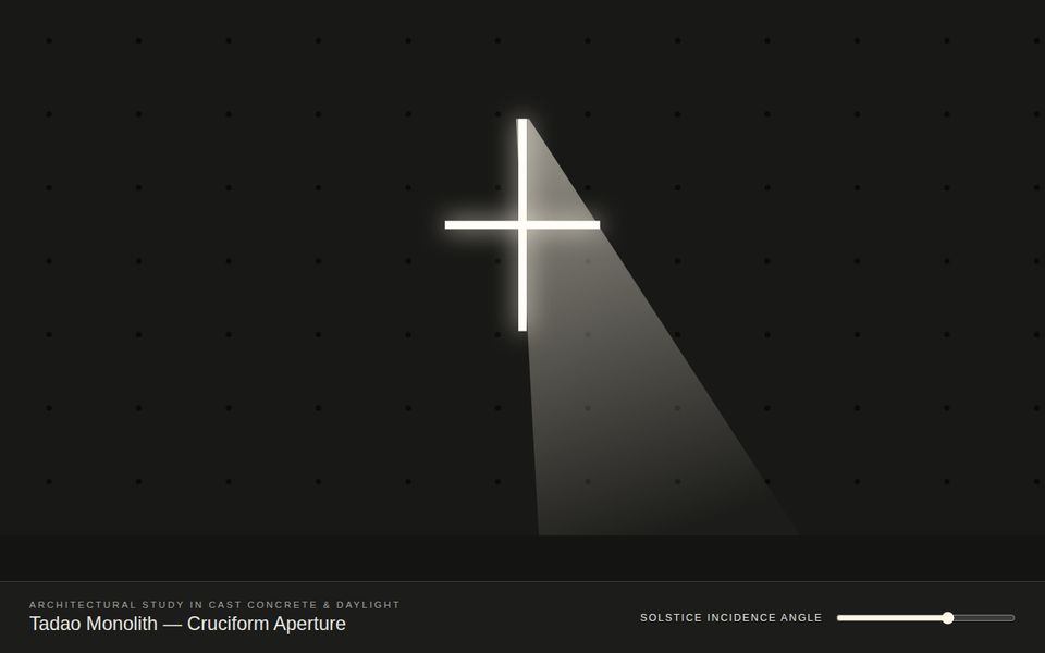Naoshima Light Sanctuary — Board-Formed Concrete Monolith screenshot