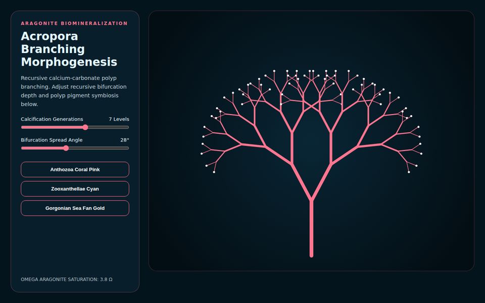 Anthozoa Morphogenesis — Coral Reef Calcification Lab screenshot