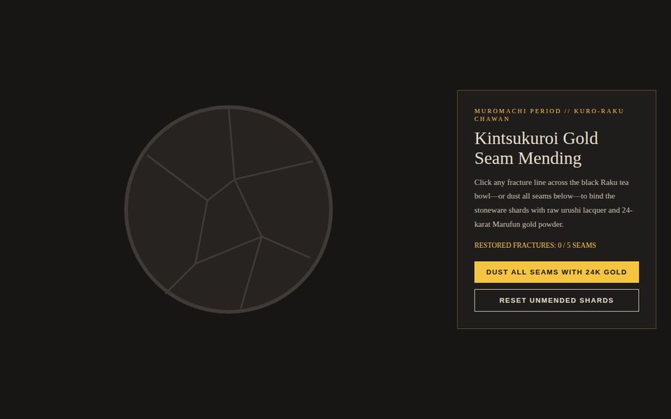 Kintsugi Urushi — 24K Gold Ceramic Restoration Studio screenshot