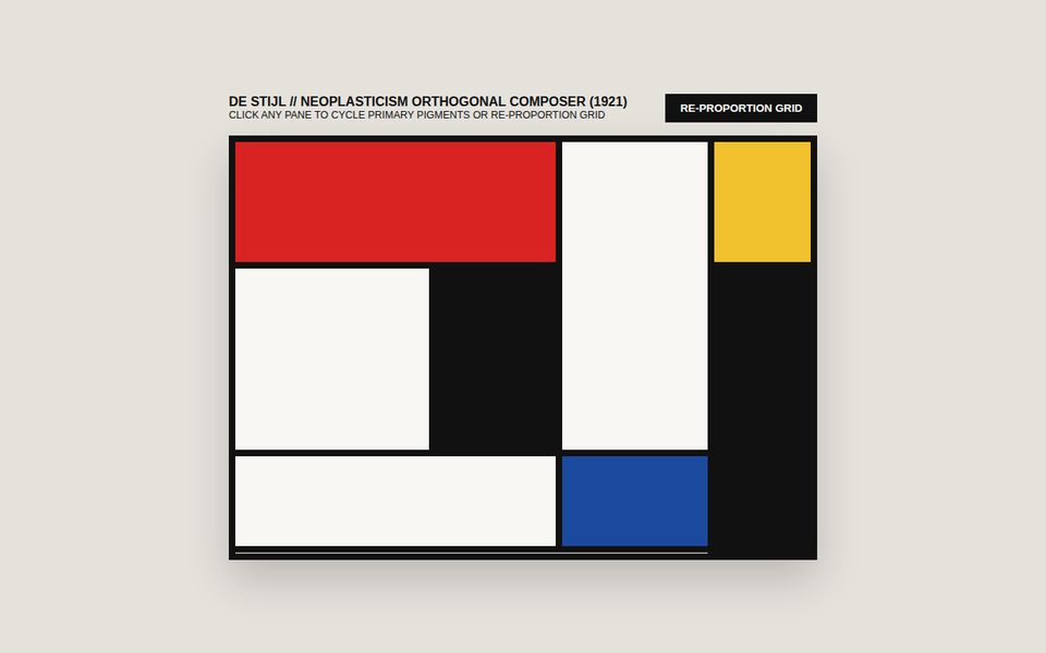 De Stijl 1921 — Neoplastic Orthogonal Subdivision screenshot