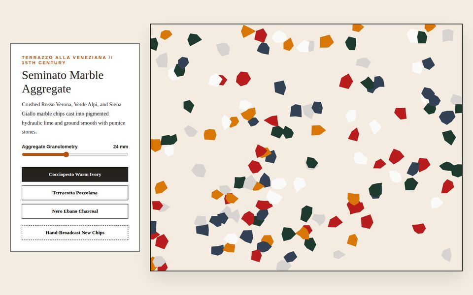Venezia Terrazzo — Marble Aggregate & Lime Mortar Studio screenshot