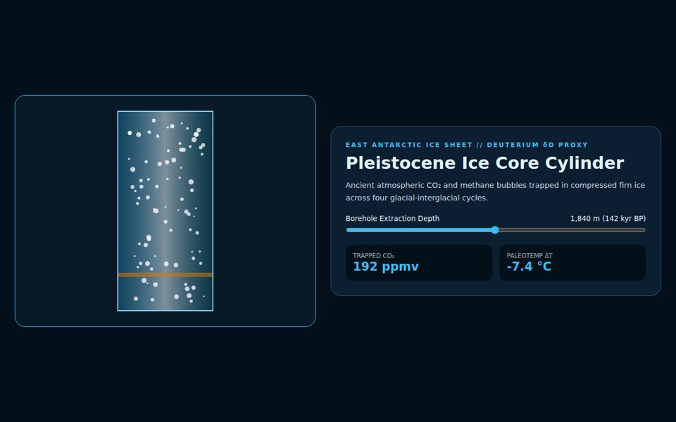 Vostok Borehole 3,623m — Glacial Ice Core Paleoclimate screenshot