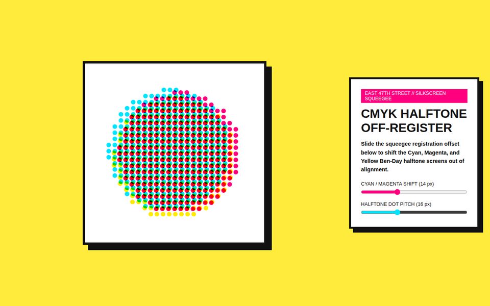 Silver Factory 1964 — CMYK Silkscreen Misregistration Studio screenshot