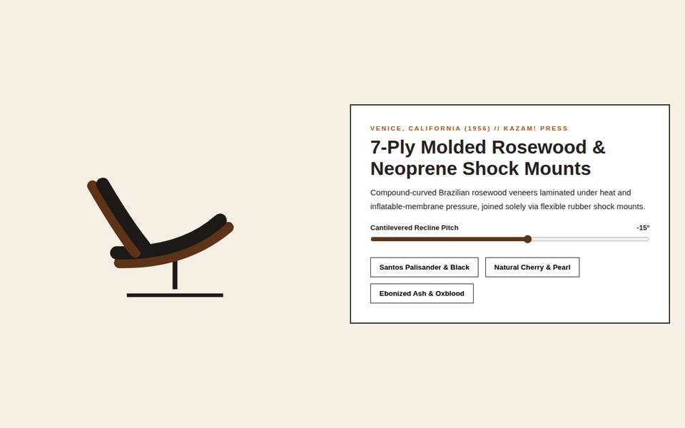 901 Washington Blvd — Molded Rosewood & Plywood Lounge screenshot