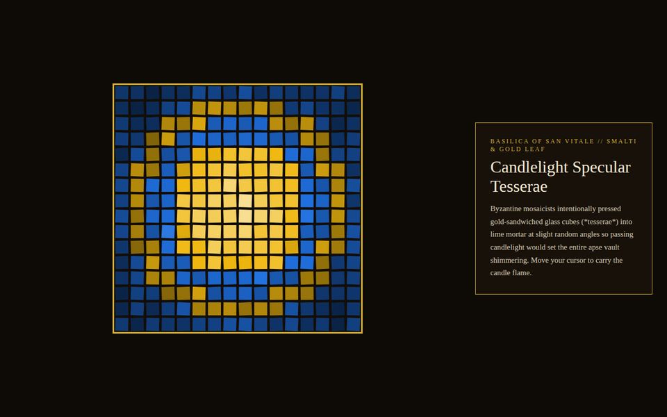 Ravenna 547 CE — Byzantine Gold-Leaf Tesserae Mosaic screenshot