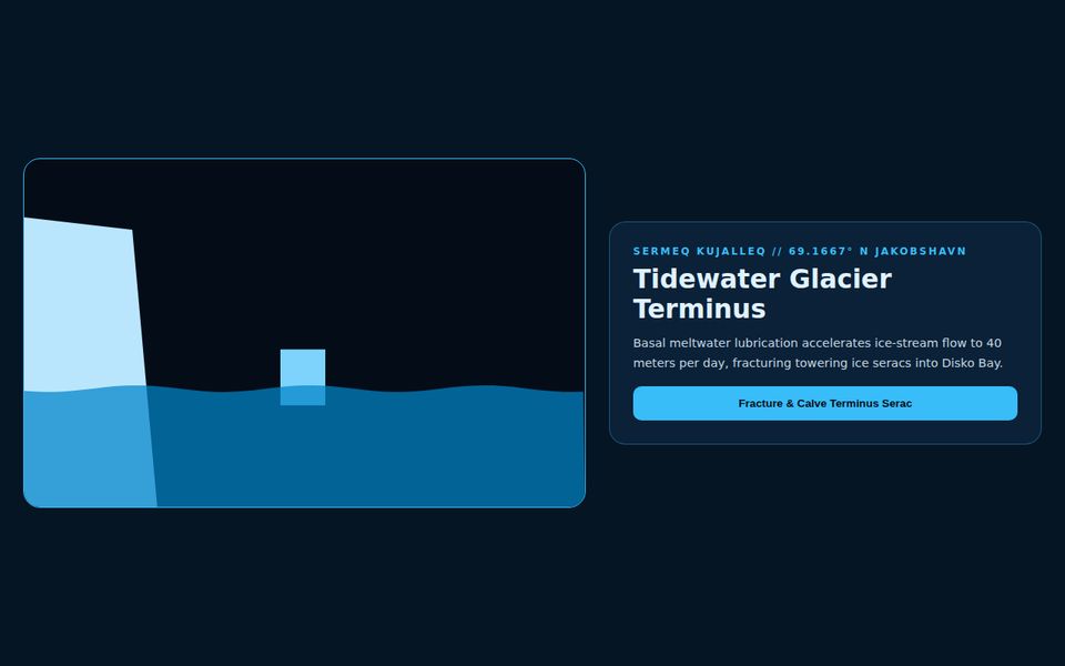Ilulissat Icefjord — Glacier Terminus Calving & Hydrophone screenshot