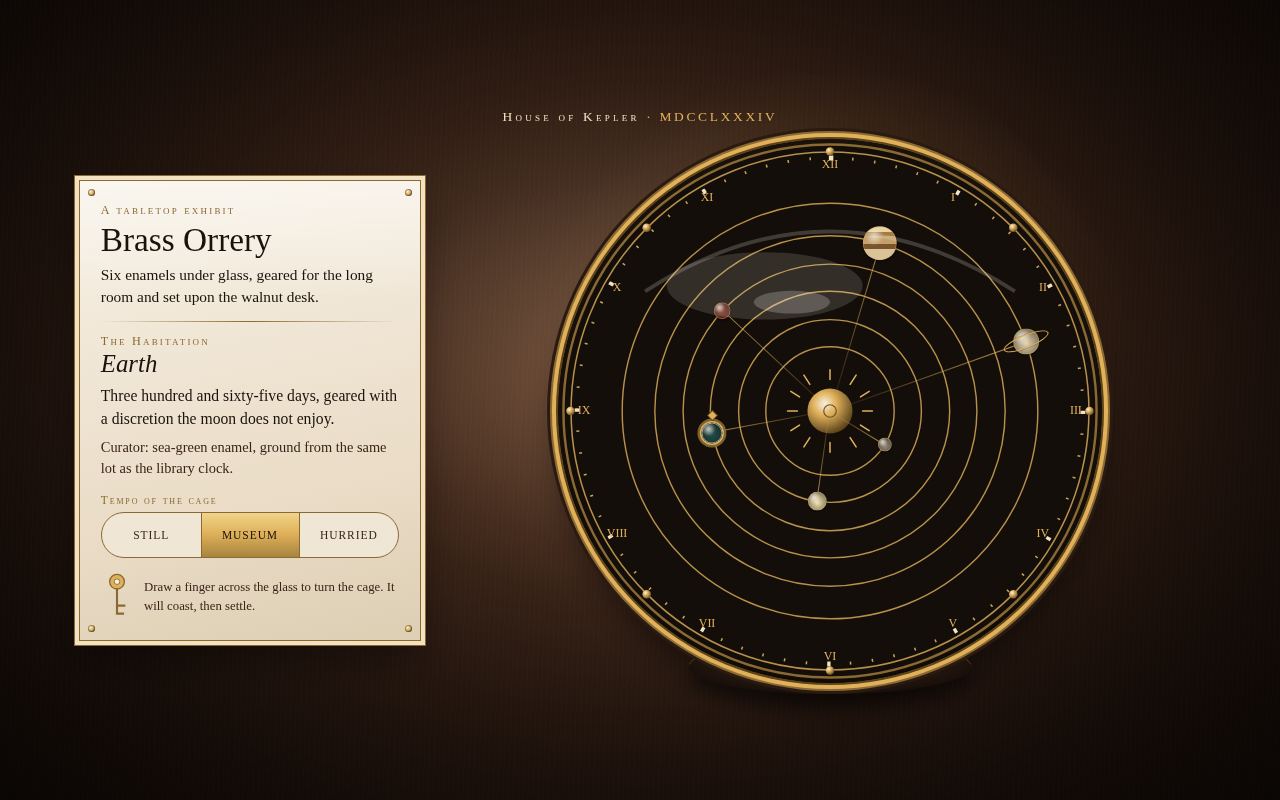 Brass Orrery — House of Kepler, 1784 screenshot
