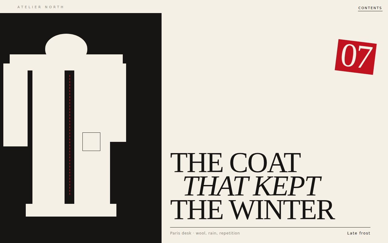 The Coat That Kept the Winter — Atelier North screenshot
