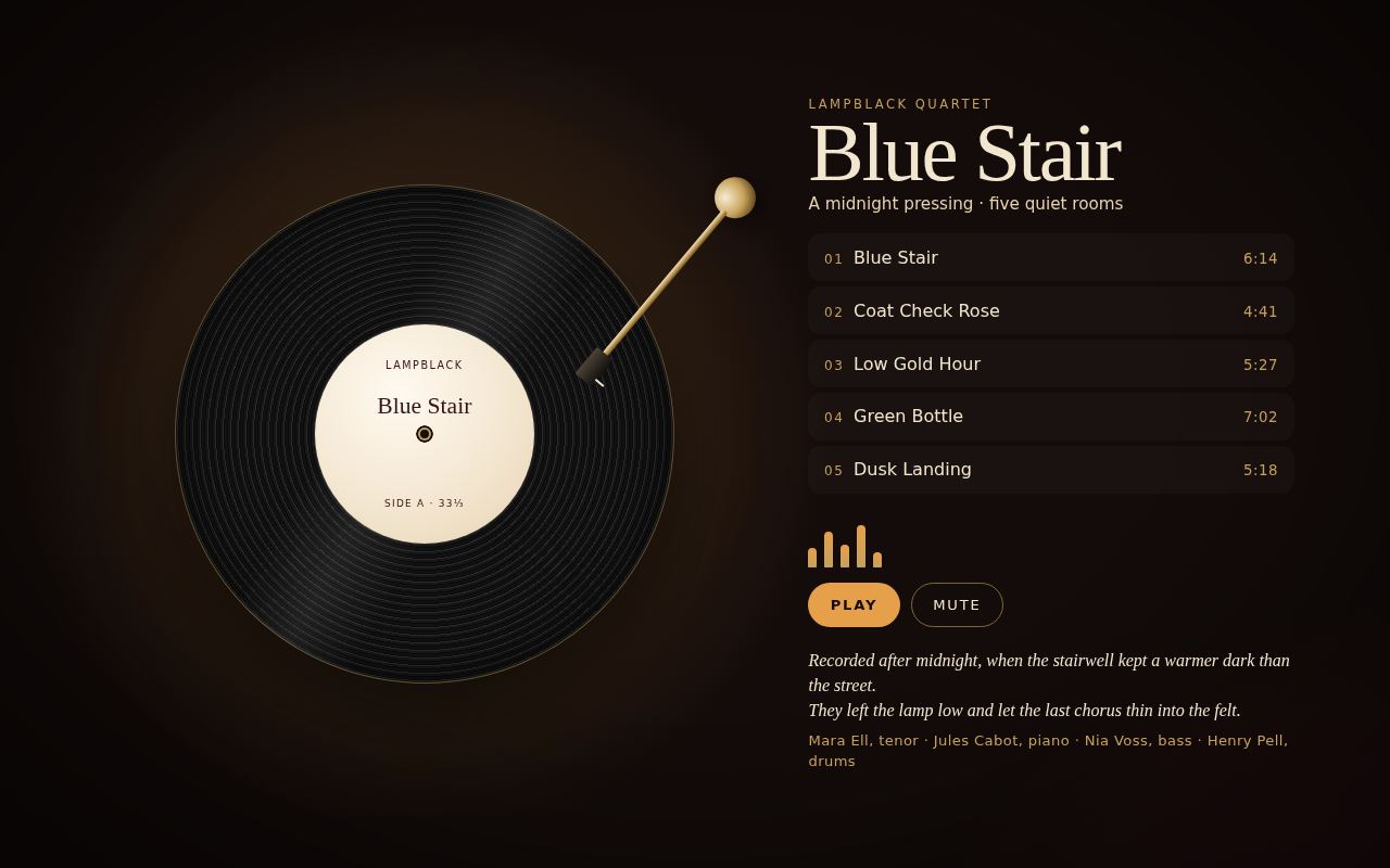 Midnight Jazz Vinyl — Blue Stair screenshot