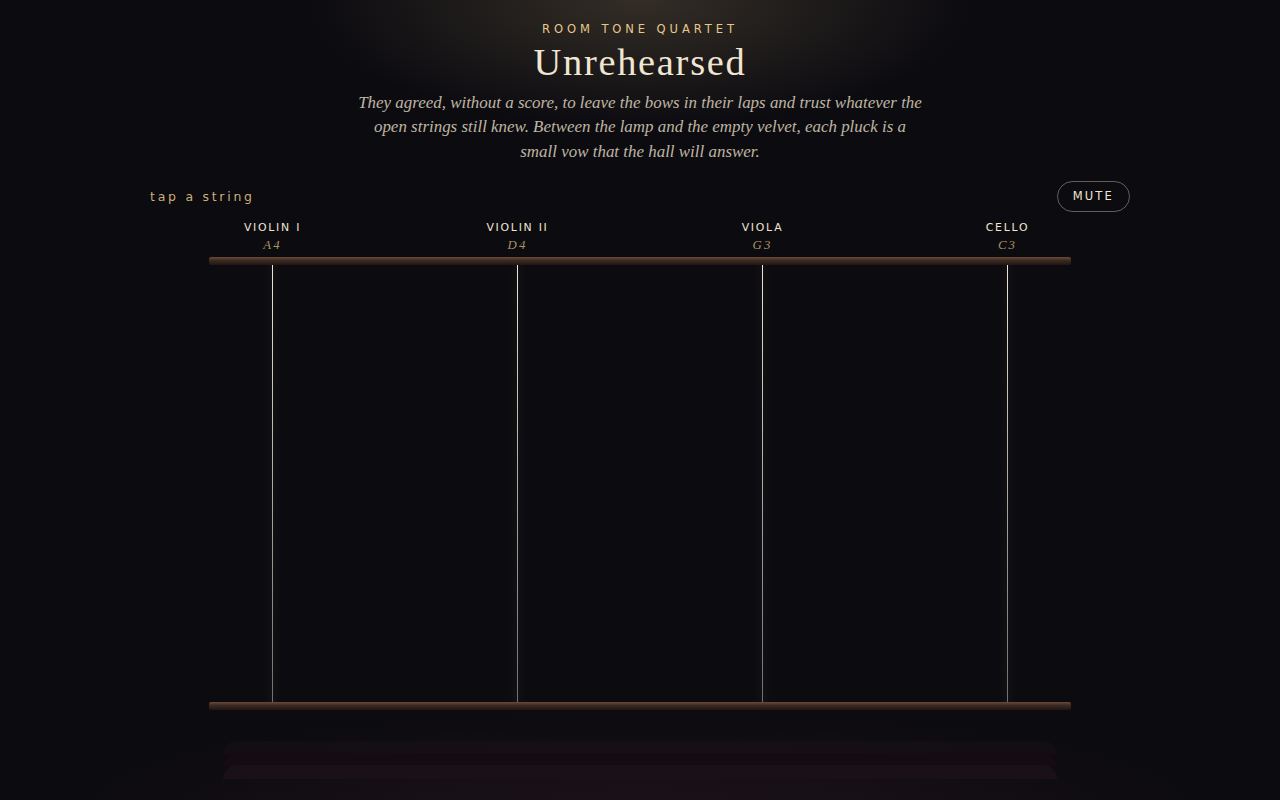 Unrehearsed — Room Tone Quartet screenshot