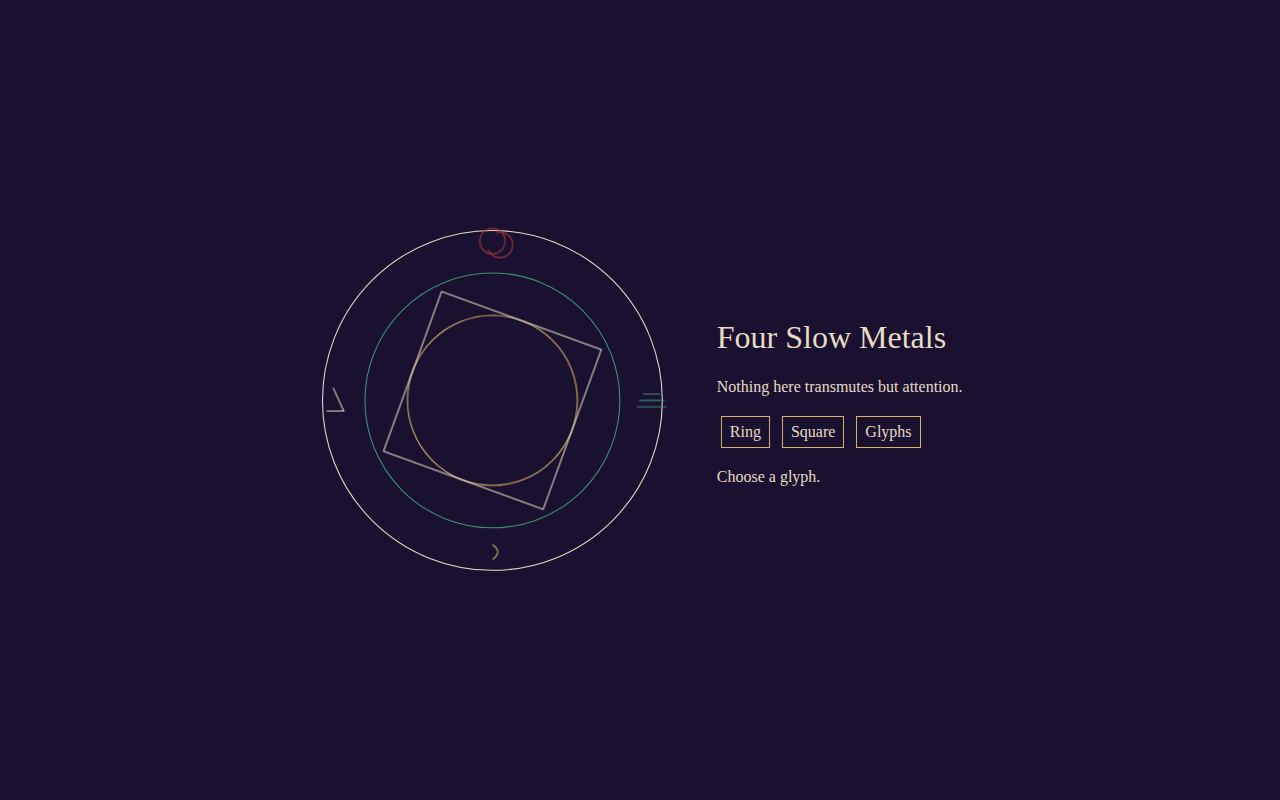 Alchemical Circles — The Four Slow Metals screenshot