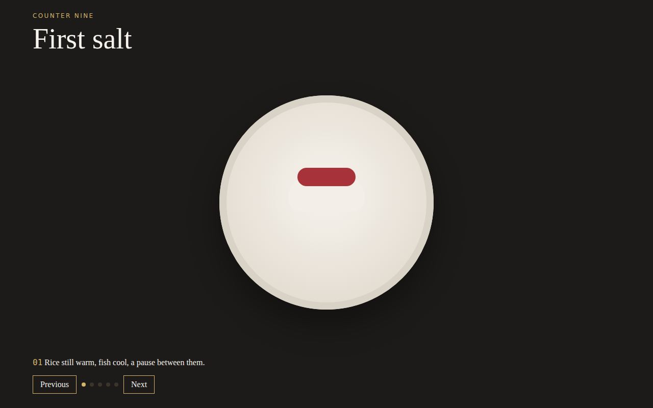 Omakase Rail — Counter Nine screenshot
