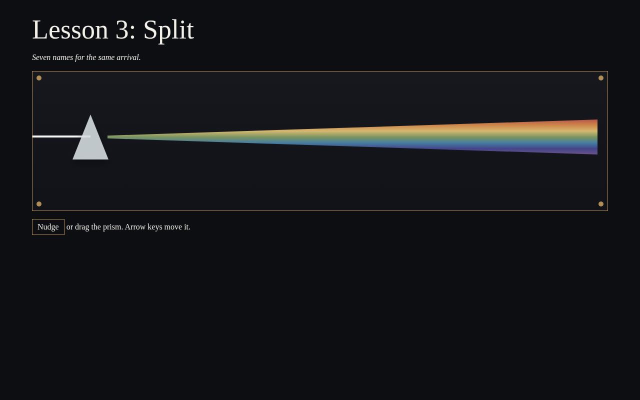 Prism Bench — Lesson 3 screenshot
