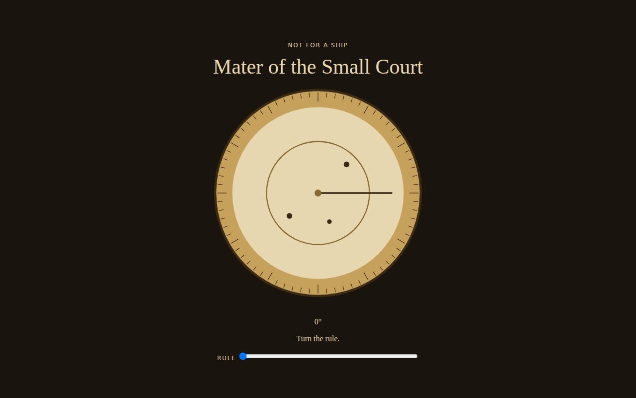 Brass Astrolabe — Mater of the Small Court screenshot
