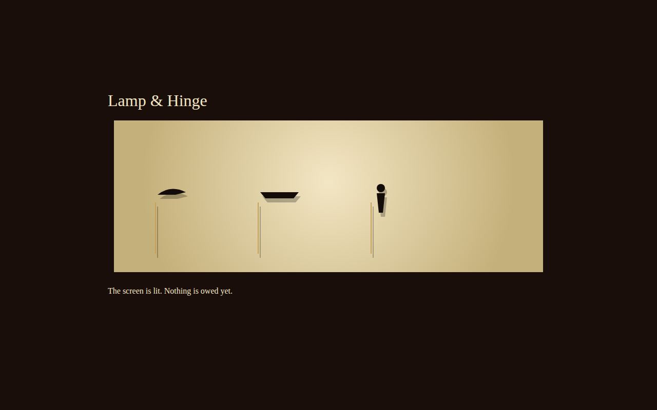 Shadow Puppet — Lamp and Hinge screenshot