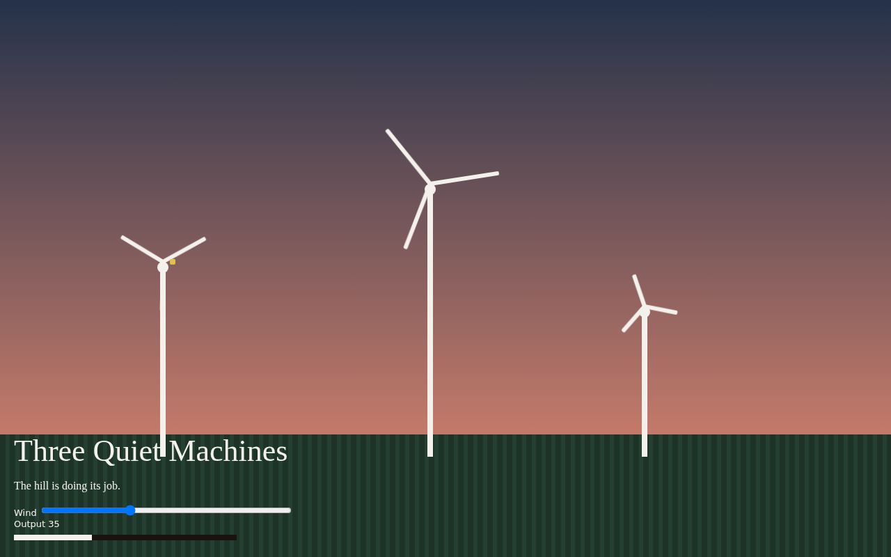 Turbine Ridge — Three Quiet Machines screenshot