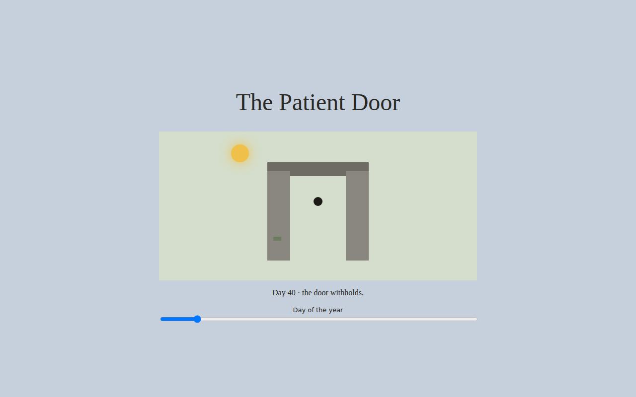 Solstice Altar — The Patient Door screenshot