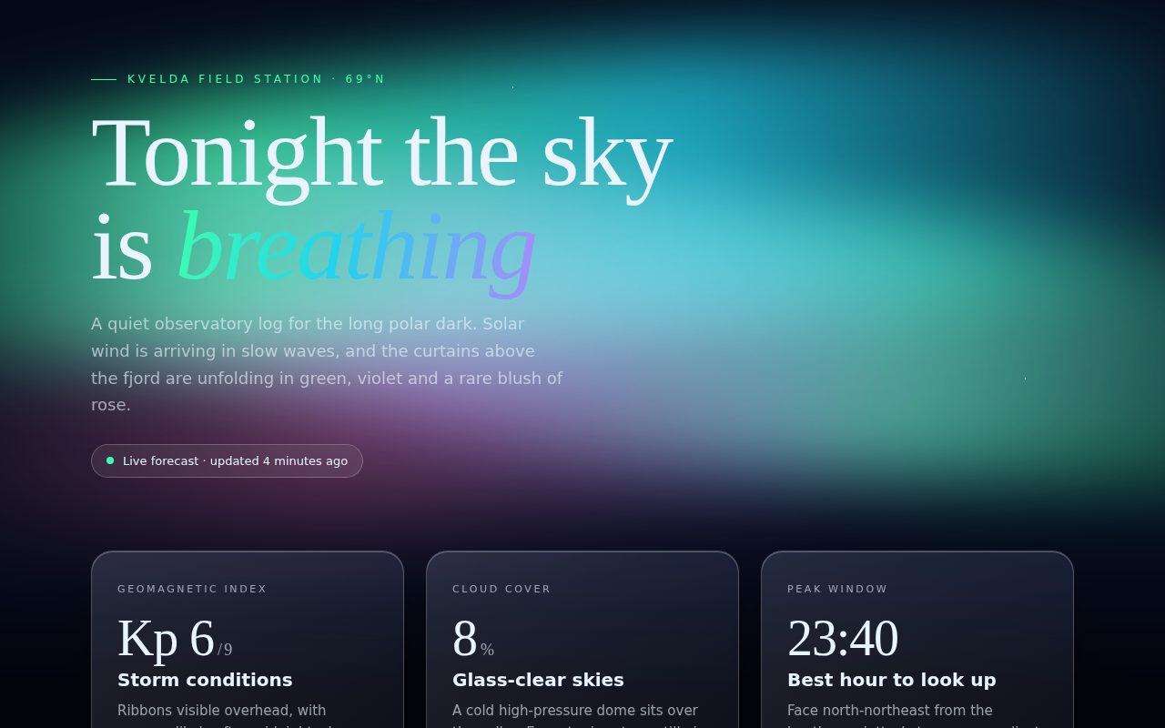 Screenshot of Aurora Glass