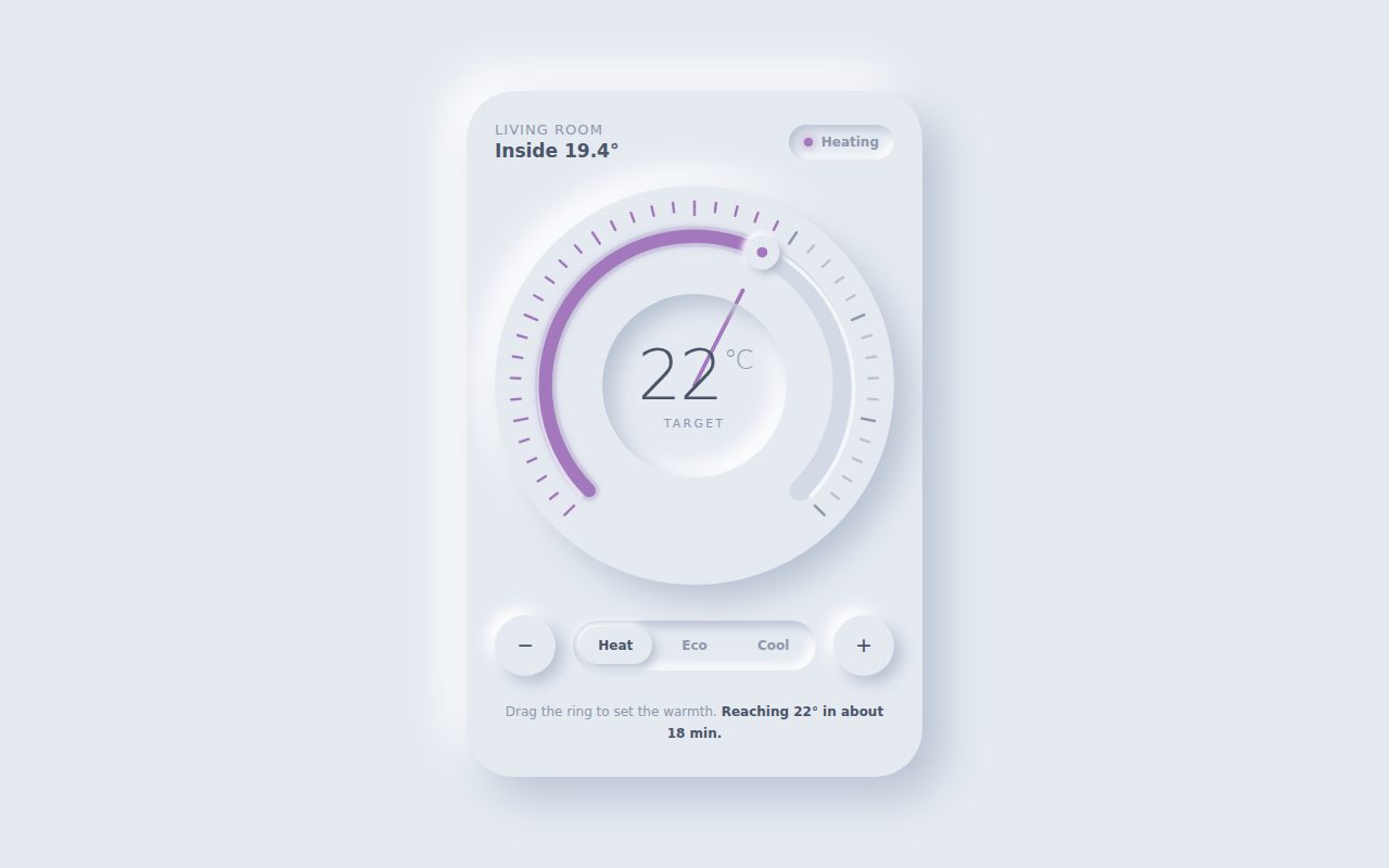 Screenshot of Hearth Soft Thermostat