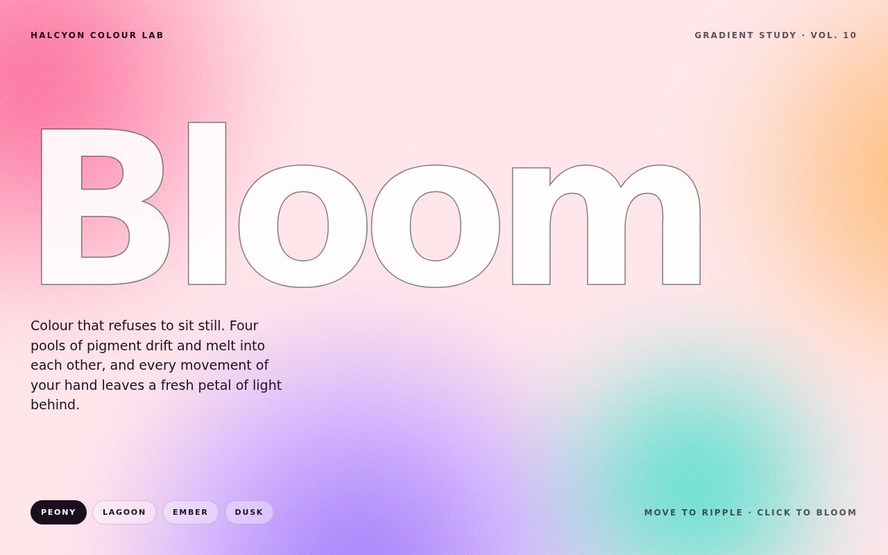 Screenshot of Bloom Mesh Gradient