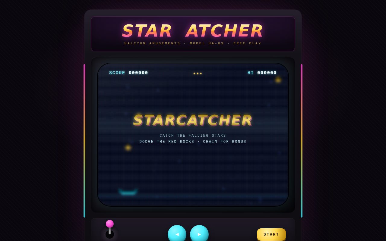 Screenshot of Starcatcher Arcade Cabinet